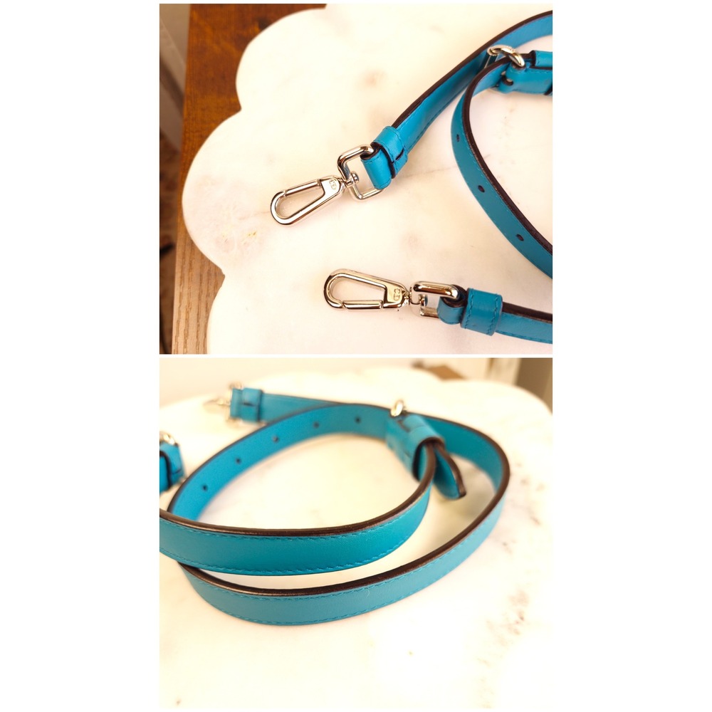 Christian Dior Diorissimo Turquoise Leather Tote Bag Silver Hardware with Pouch - Picture 15 of 16